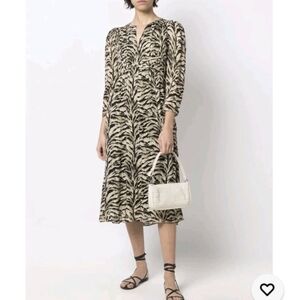 Ba&Sh Imany Dress Beige Animal Print